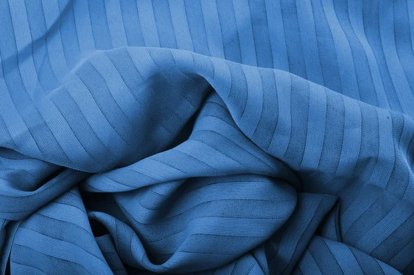 Синя тканина крупним планом — стокове фото