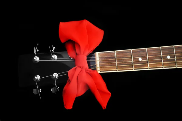 Cuello de guitarra negra — Foto de Stock