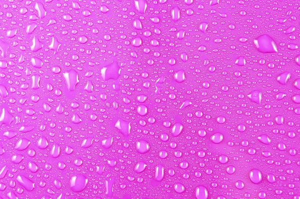 Water drops on pink — Stock Photo, Image