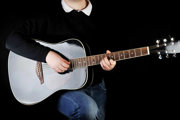 stock image Man playing on guitar