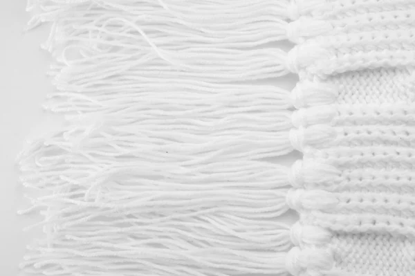Bílý teplý šátek — Stock fotografie