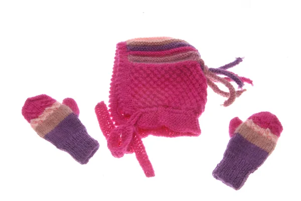Chapéu de lã e luvas — Fotografia de Stock