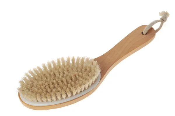 Ahşap sapı ile fırça — Stok fotoğraf