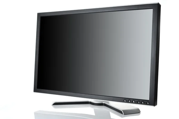Fehér fekete monitor — Stock Fotó