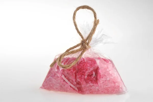Pink salt for bath — Stock Photo, Image