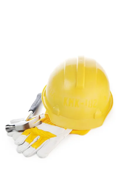 Gloves and helmet — Stock Photo, Image