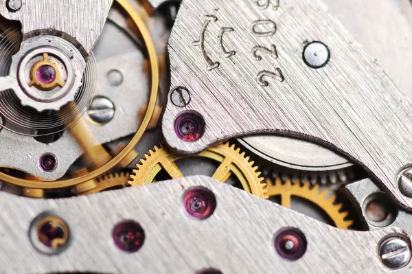 Watch mechanism very close up — Stock Photo, Image