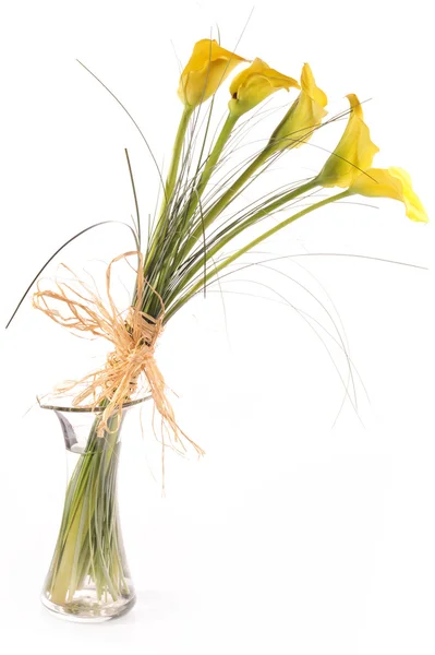 Calla lilies in vase — Stock Photo, Image
