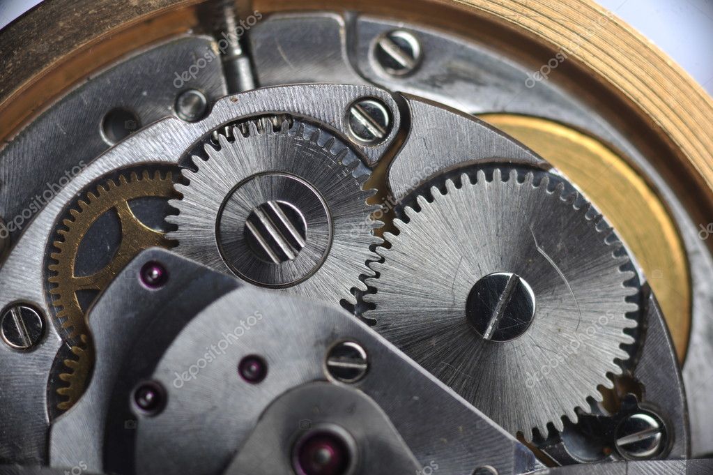 Old watch gears close up — Stock Photo © Taden1 2647976