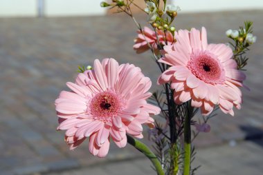 Pink flowers bouque clipart