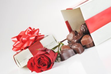 Chocolates and rose