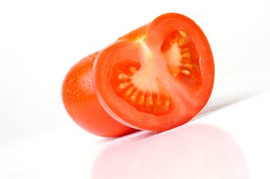 Sliced tomato close up clipart