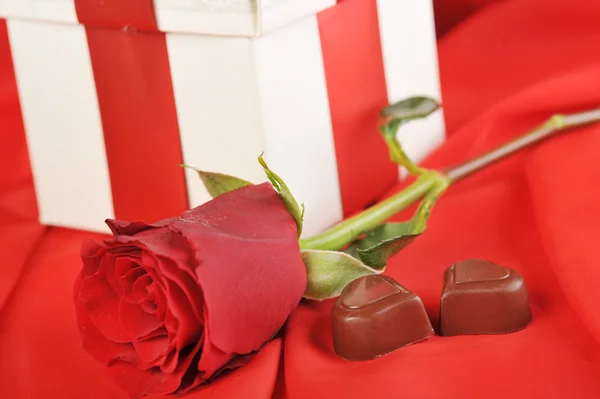 Cadeau et chocolat — Photo