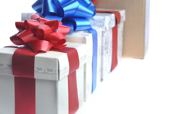 Gift boxes one bigger than another — Stock Photo, Image