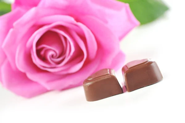 로즈와 초콜릿 — 스톡 사진