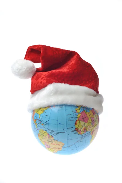 Vánoční klobouk na celém světě — Stock fotografie