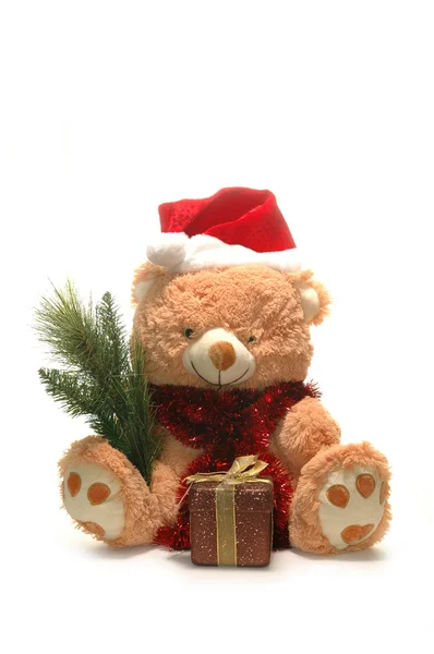 Рождественский медведь — стоковое фото