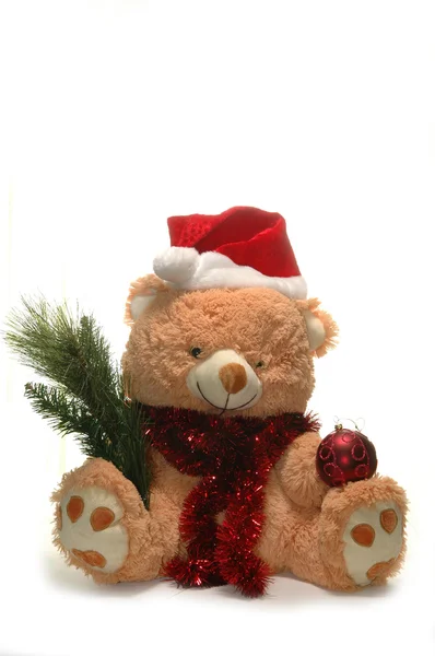Рождественский медведь — стоковое фото