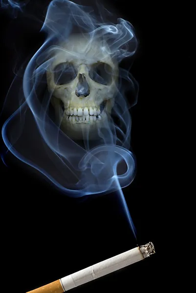 Scull em fumaça — Fotografia de Stock