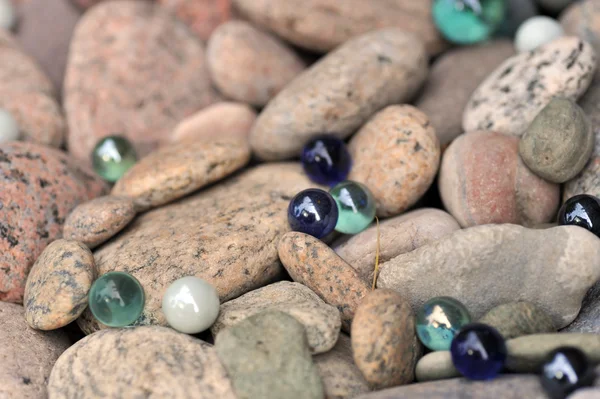 Quintal decorado com pedras — Fotografia de Stock