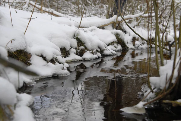 Small river at winter — Stock Photo, Image