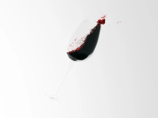 赤ワインをはねかける — ストック写真