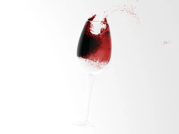 Splashing red wine — Stock Photo, Image