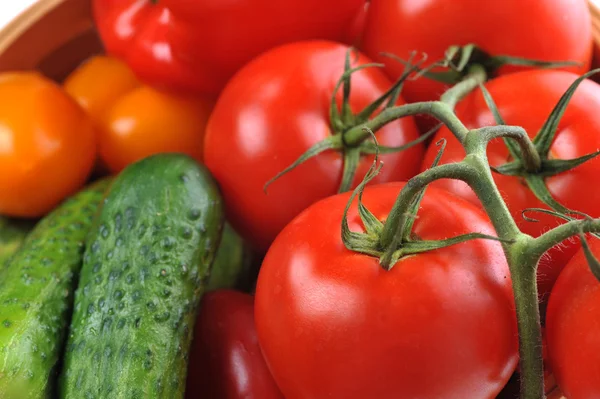 Kırmızı domates ve salatalık — Stok fotoğraf