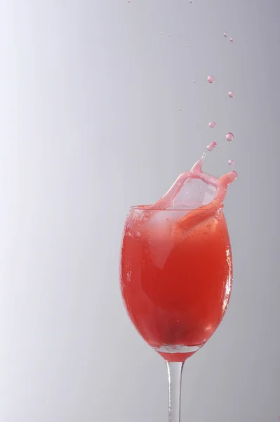 Red liquid in glass — Stock Photo, Image