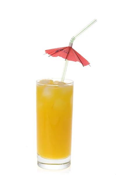 オレンジジュース付きのガラス — ストック写真