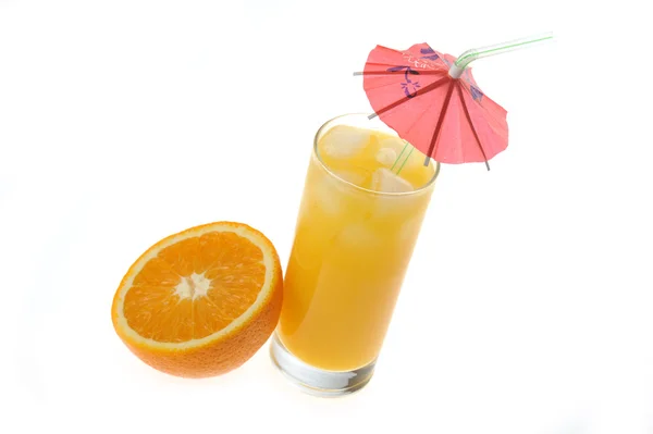 Vidro com suco de laranja — Fotografia de Stock