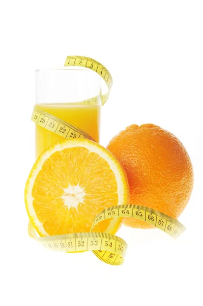 含有新鲜橙汁的杯子 — 图库照片