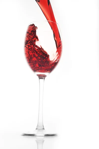 Vidro com vinho tinto — Fotografia de Stock