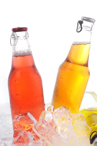 Бутылки с напитками — стоковое фото