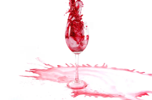 Pour wine into glass — Stock Photo, Image