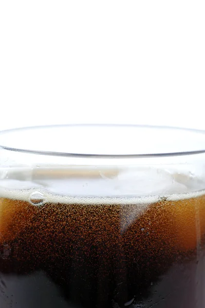 Glas with cola and ice — Stock Photo, Image