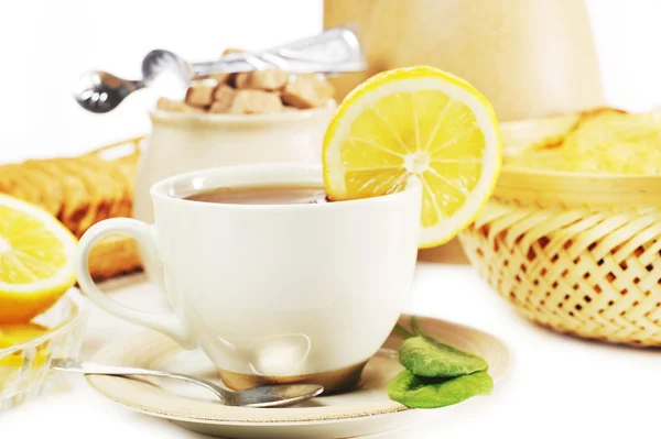 Herbata i ciasteczka — Zdjęcie stockowe