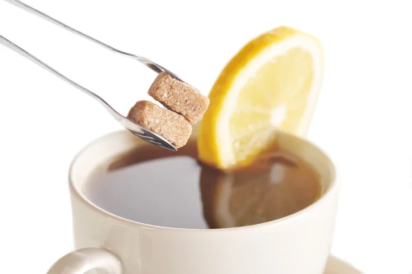 Tazza di tè al limone — Foto Stock
