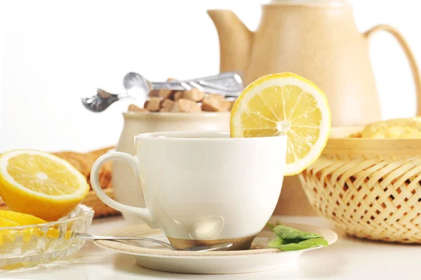 stock image Cup of tea and cookies