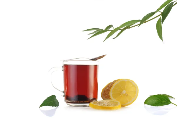 Tasse de thé et citron — Photo