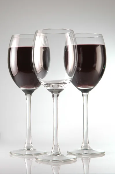 Three wine glases — Stock Photo, Image