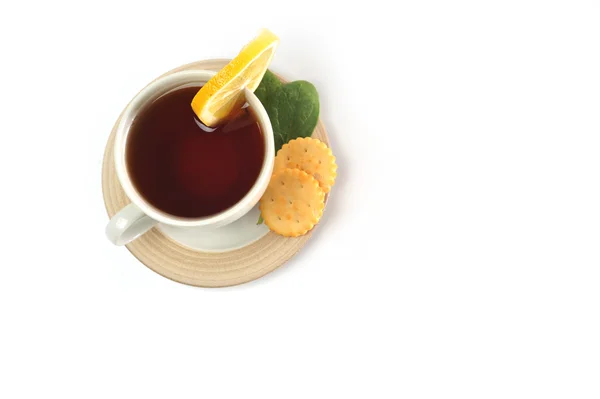 Kopje thee met gebak — Stockfoto