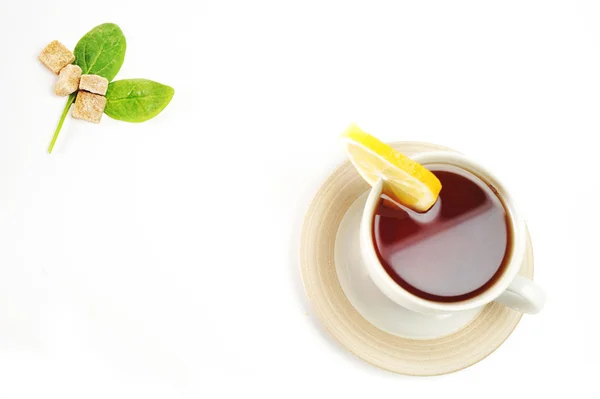 Tazza di tè con pasticceria — Foto Stock