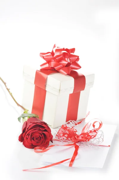 Gift and letter Stock Image