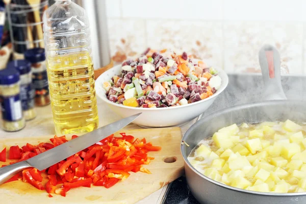 stock image Preparation of ragout