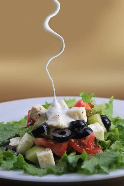 Salat med fetaost — Stockfoto