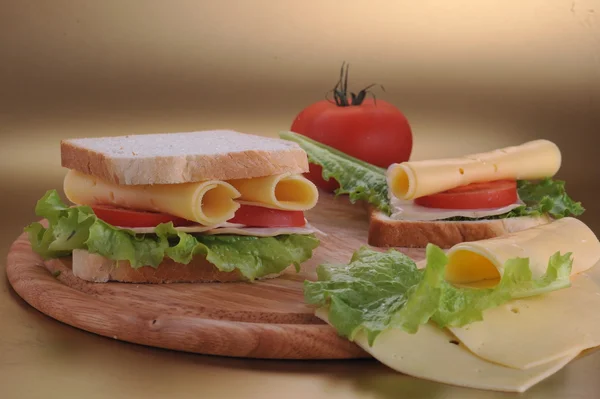 新鮮でおいしいサンドイッチ — ストック写真