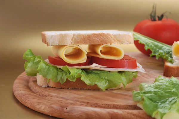 Frisches und leckeres Sandwich — Stockfoto