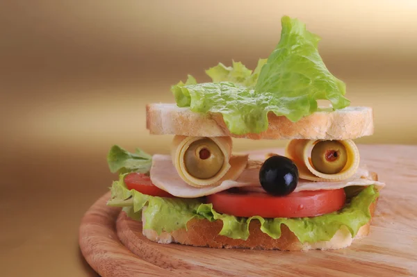 stock image Sandwich looks like face