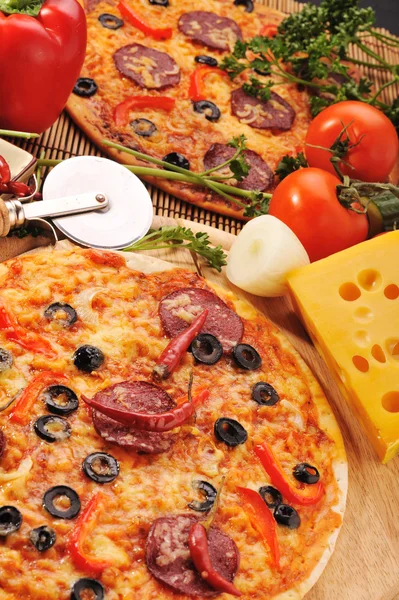 Pizza with cheese Royalty Free Stock Photos